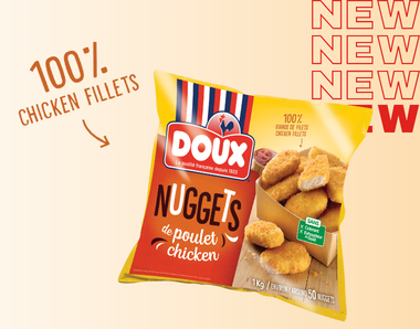 Montage du packshot nuggets 100% viande de filets